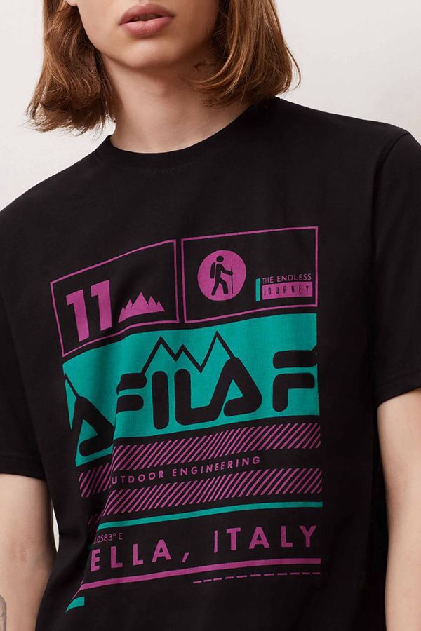 Fila Grid Men's Tee - Black,NZ 537-62493